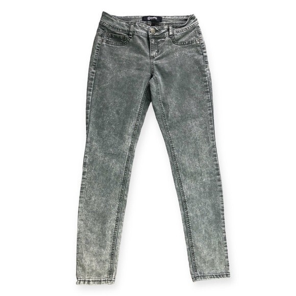 Rewash Juniors Stone Washed Mid-Rise Skinny Jeans - Picture 1 of 6